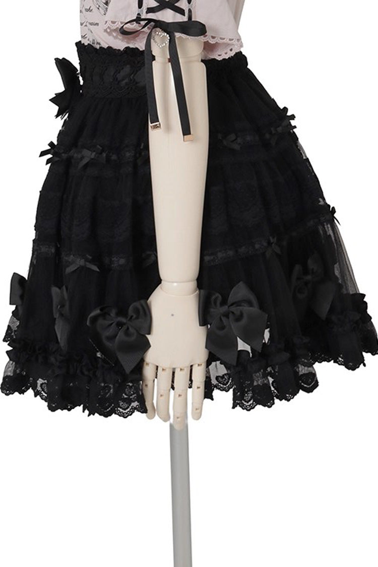 Sweet Ruffle Bow Lace Plus Size Japanese Skirt - Sweet Lolita