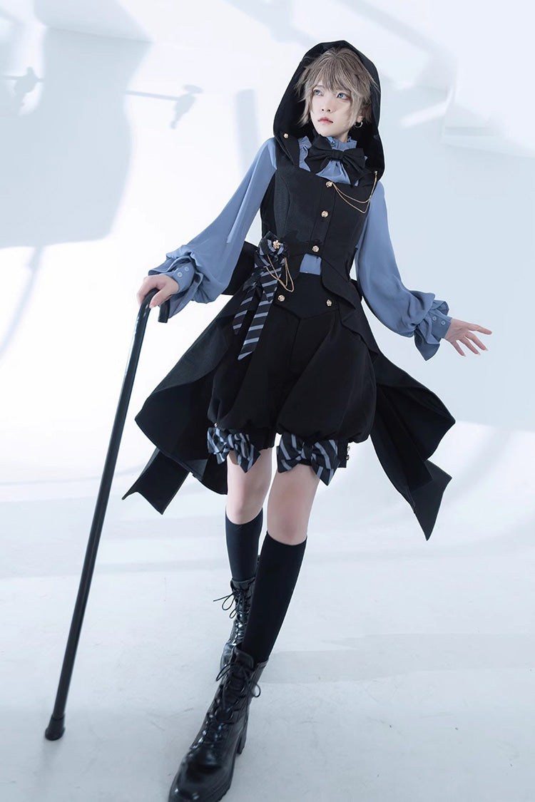Hooded Ouji Gothic Lolita Vest with Narrative Maxim