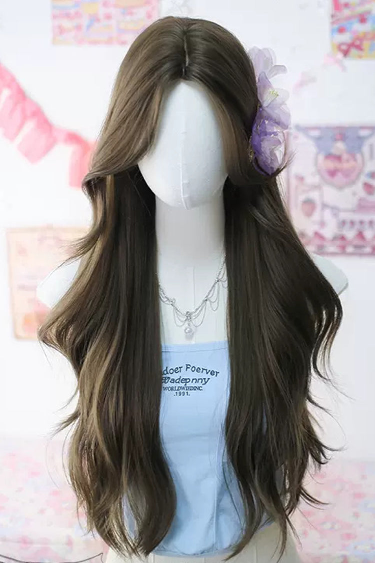 Wavy Curly Sweet Lolita Long Wig in Brown