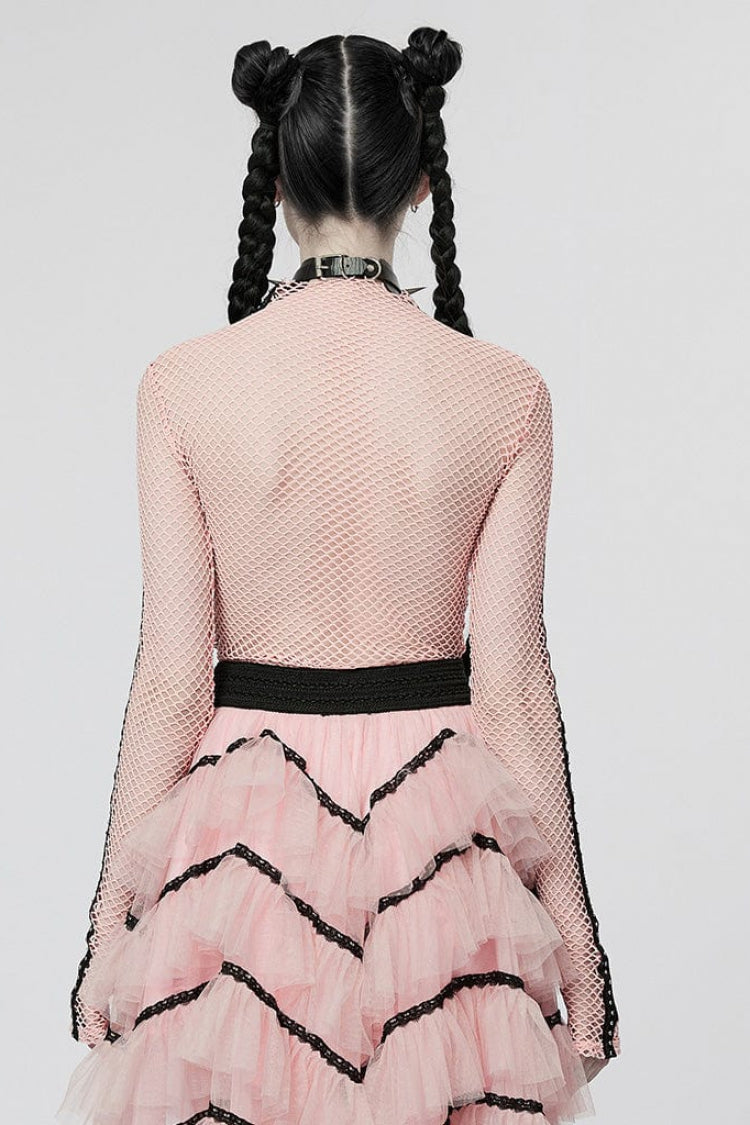 Mesh Ribbon Slim Punk Tee