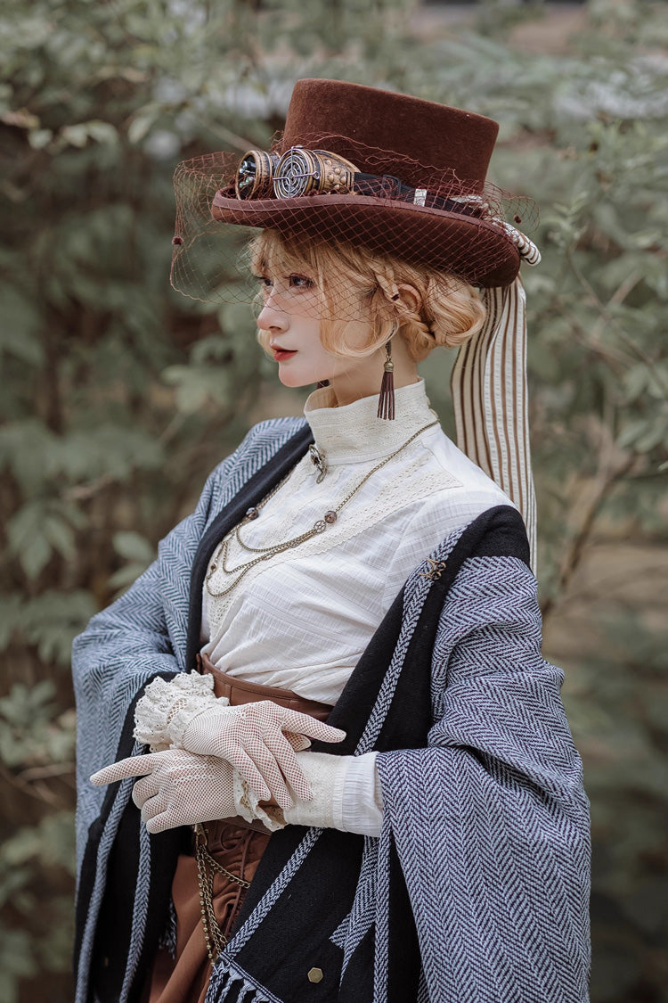 Victorian Style Bowknot Mesh Classic Vintage Ouji Hat