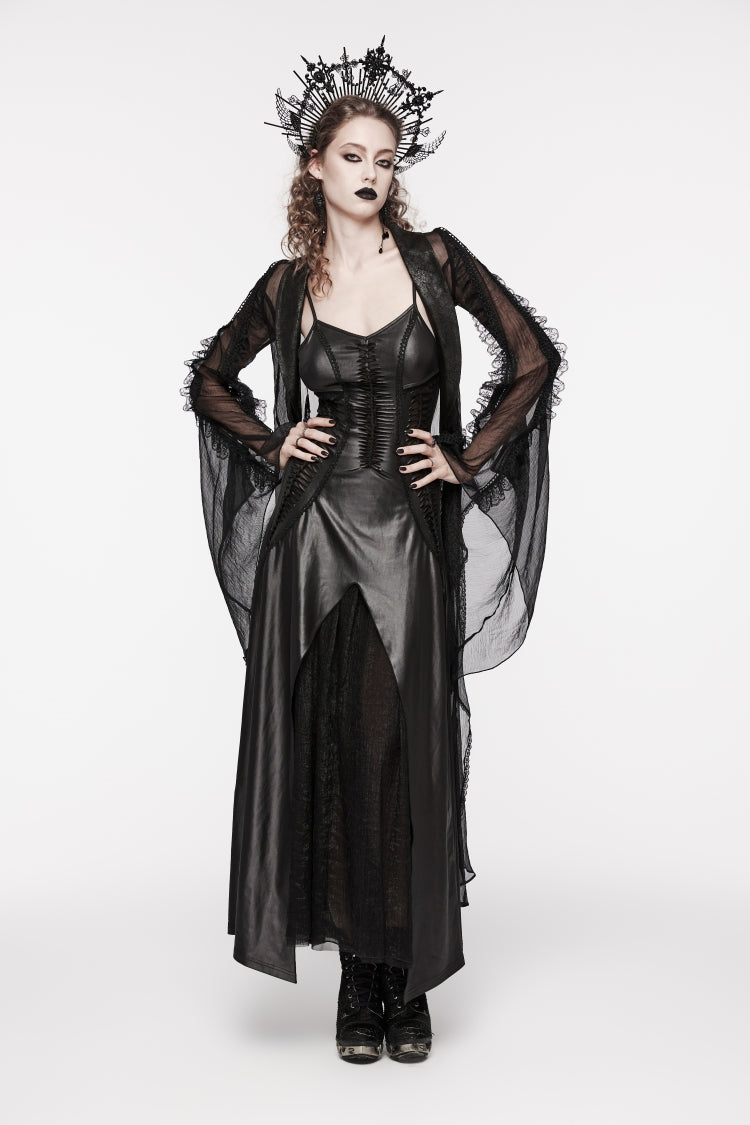 Off Shoulder Lace Lace-Up Slim Irregular Gothic Jsk Wedding Dress