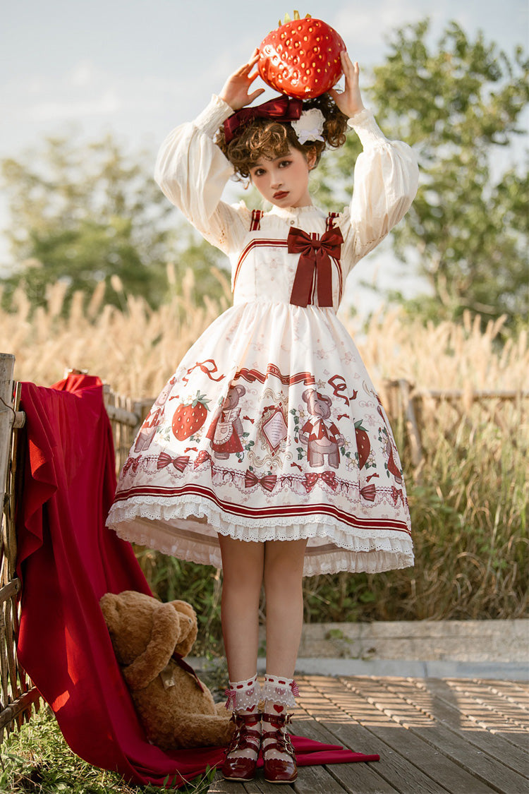 Sweet Princess Lolita JSK with Strawberry Print