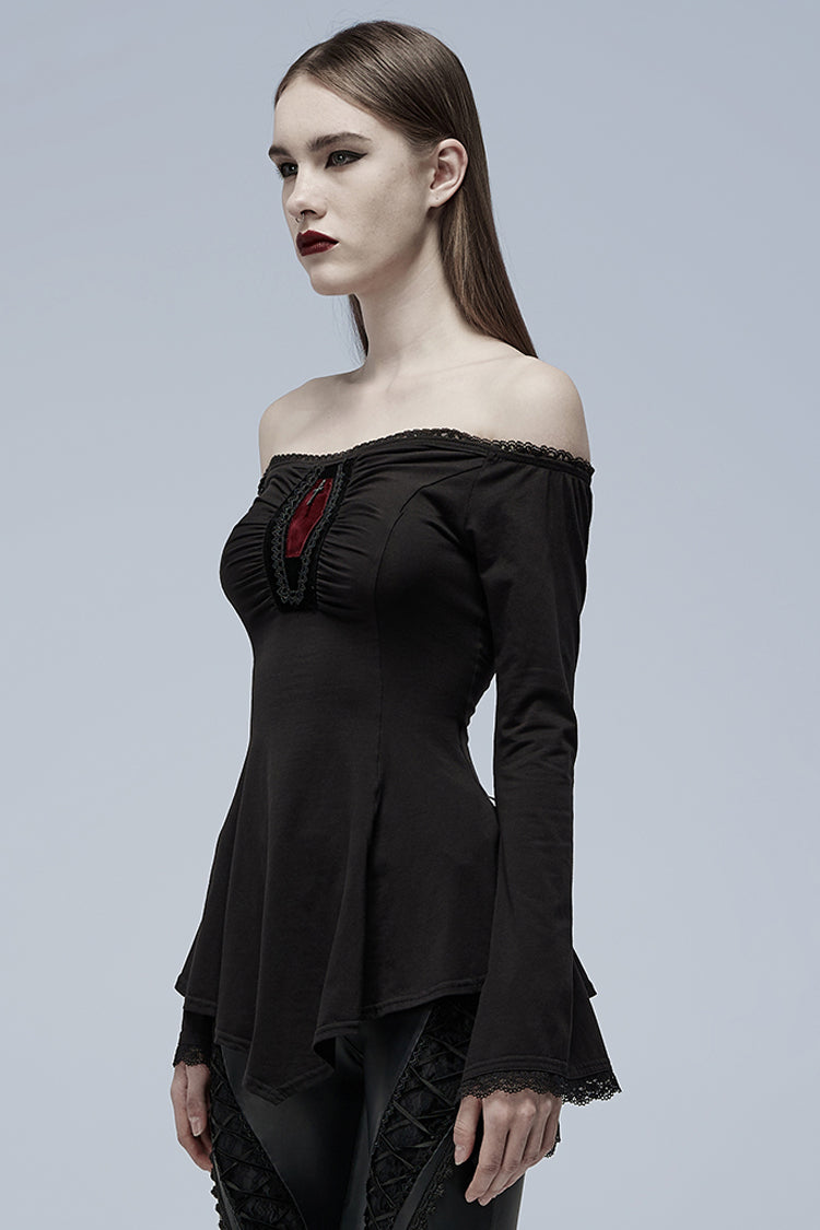 Vampire Off-Shoulder Long-Sleeve Gothic Blouse