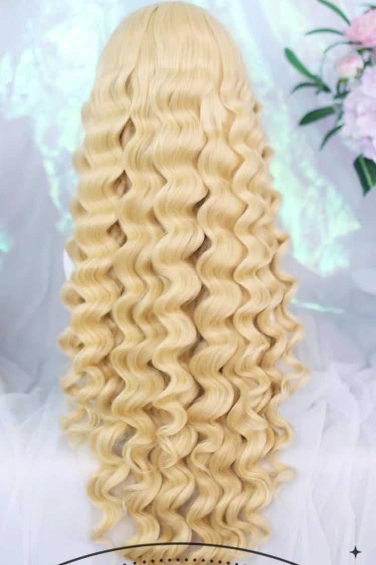 Blonde Wispy Bangs Long Ringlets Sweet Lolita Wig