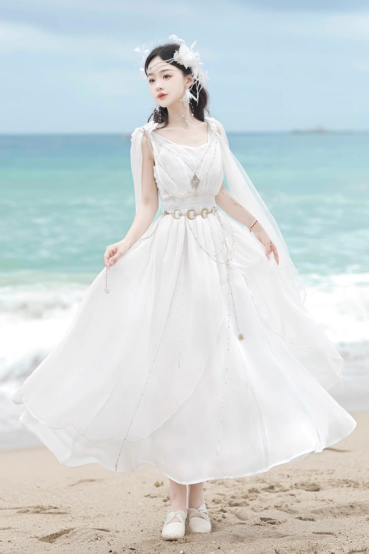 Ivory God's Messenger Greek Style Sleeveless Ruffle Elegant Lolita JSK