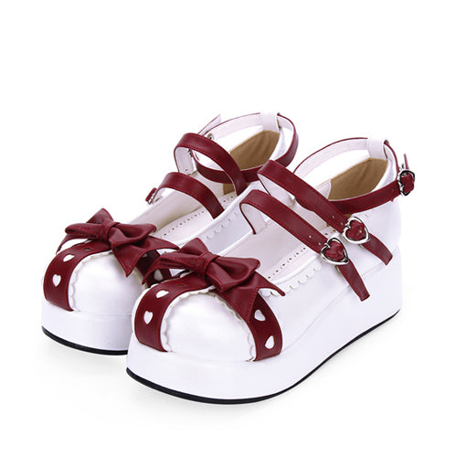 Lace Bow Round-Toe Shoes for Sweet Lolita