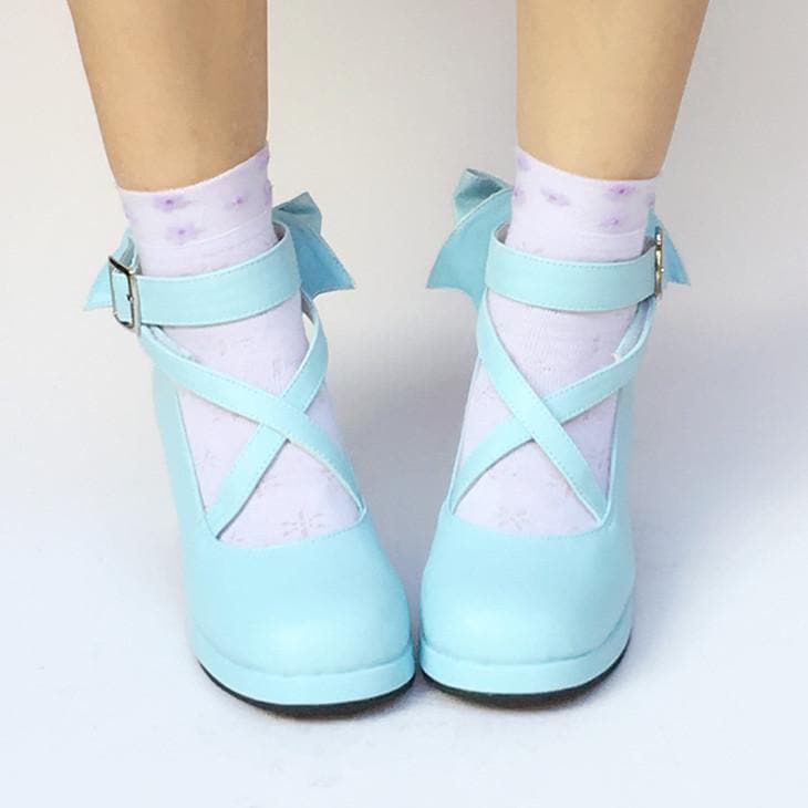 Bow Baby Blue Custom Made SP168138 Shoes Lolita