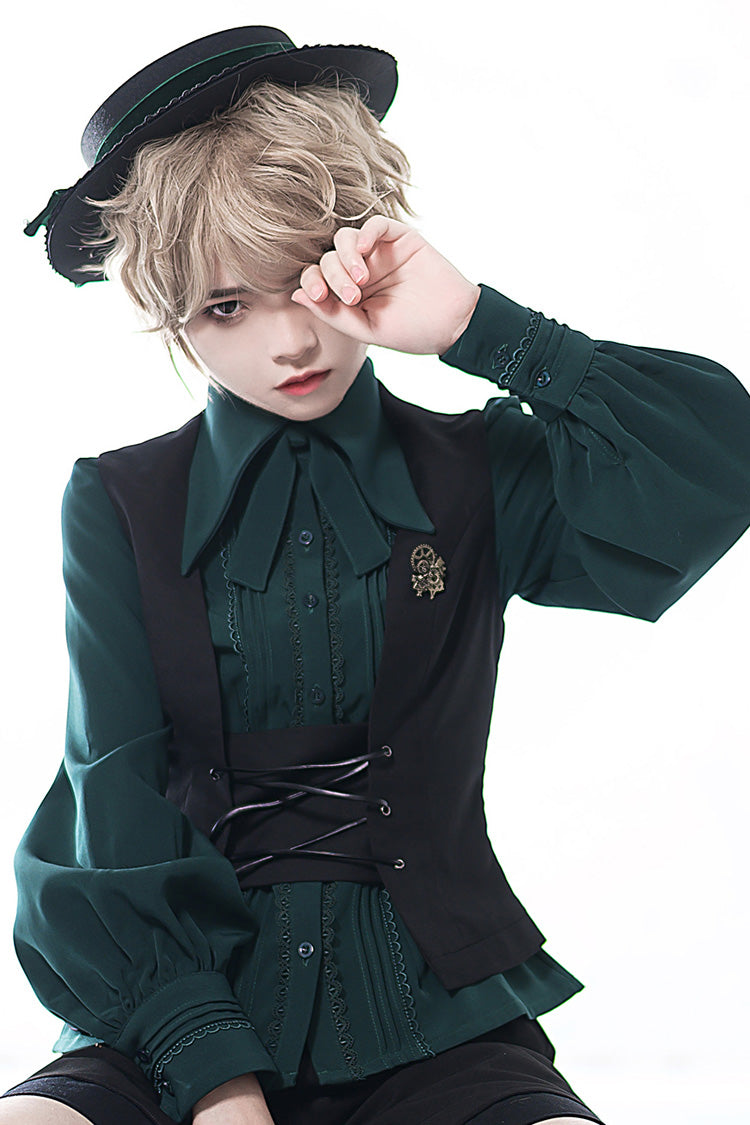 Vintage Ouji Lolita Vest with Elegant Gothic Detailing