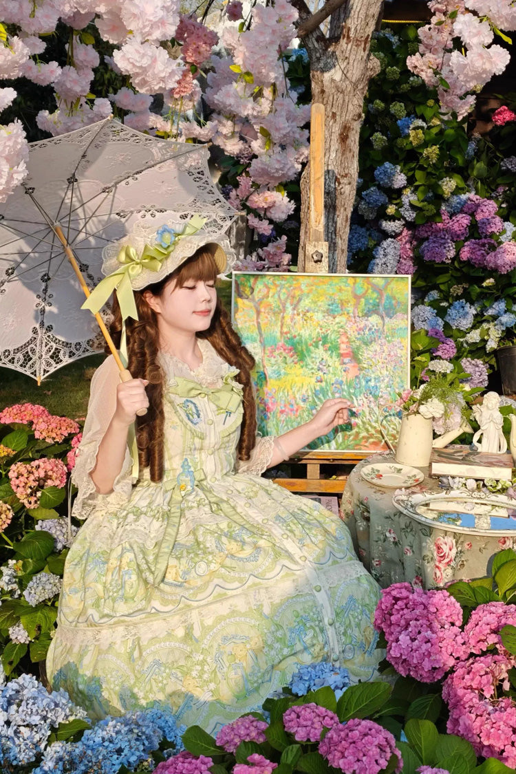 Sleeveless Lace JSK with Tea Collar - Plus Size Lolita