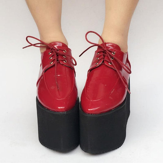 PU SP168274 Shoes Made Cool Custom Red/Black Platform