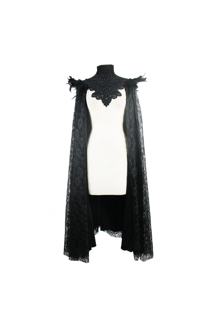 Palace Style Lace Long Gothic Cloak for Women