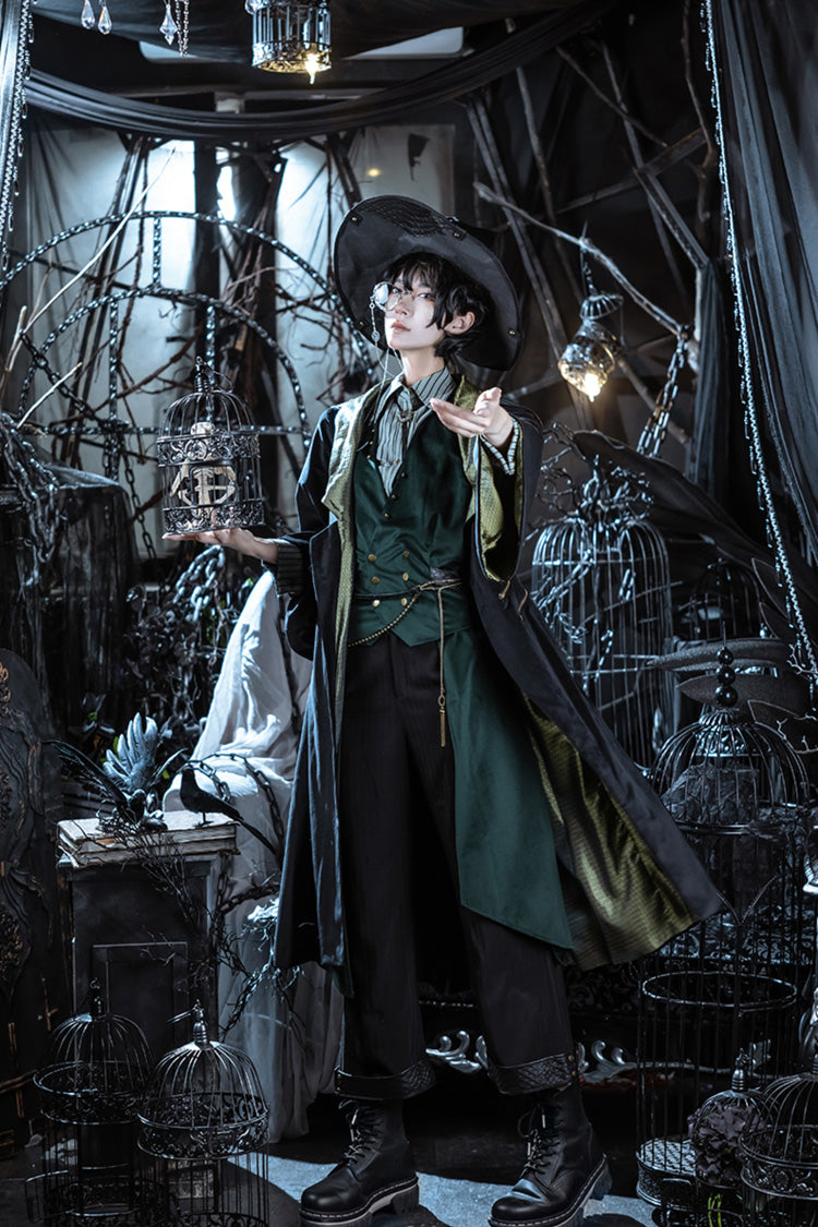 Emerald Double-Breasted Slim Ouji Prince Handsome Lolita Waistcoat