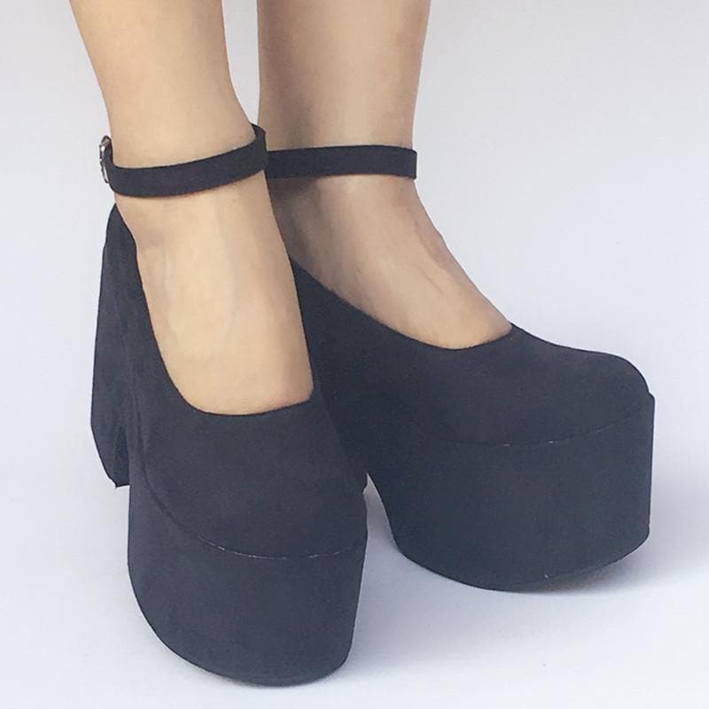 SP168133 Custom Shoes Platform High Heels Made Simple Black