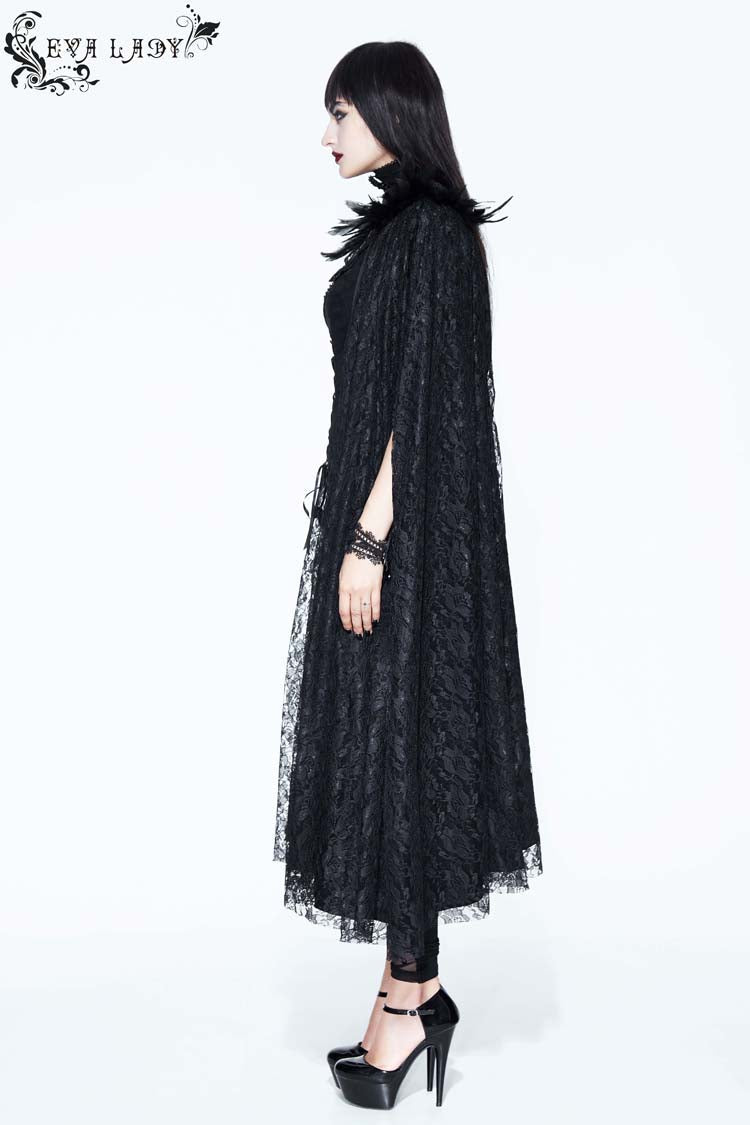Palace Style Lace Long Gothic Cloak for Women
