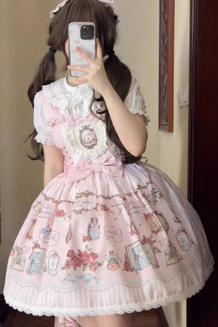 Rabbit's Collection Sweet Princess Lolita JSK with Print and Lace