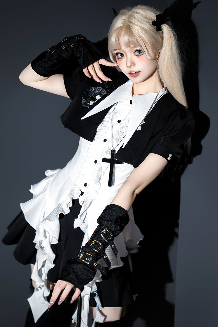 Ruffled Gothic Lolita Skirt in Black