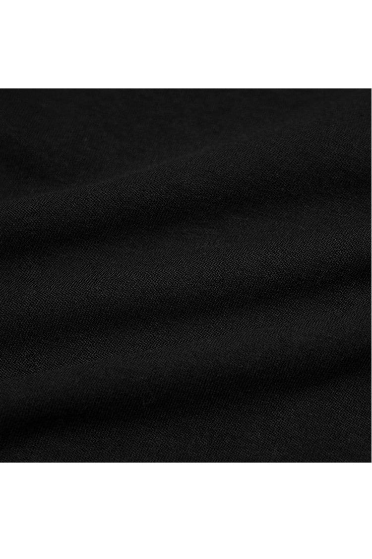 Sable Crewneck Long-Sleeve Front Metal Square Eyelets Fitted Punk Tee for Women