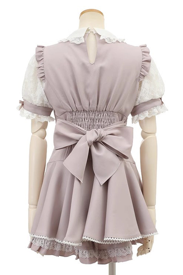 Pink Diamond Buckle Heart Bow Lace Jirai Kei Dress Set