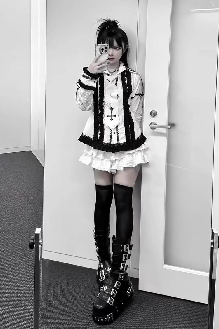 Multi-Layer Ruffle Skirt - Jirai Kei Charm