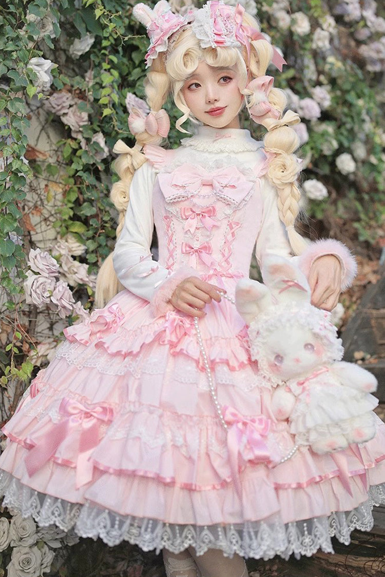 Princess Ballet JSK Dress - Multi-Layer Bow Lace