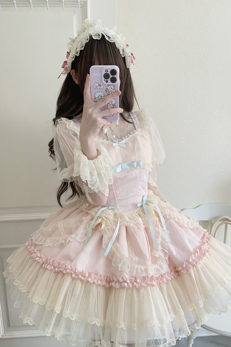 Ballet Lace JSK Dress with Bowknot in 4 Colors