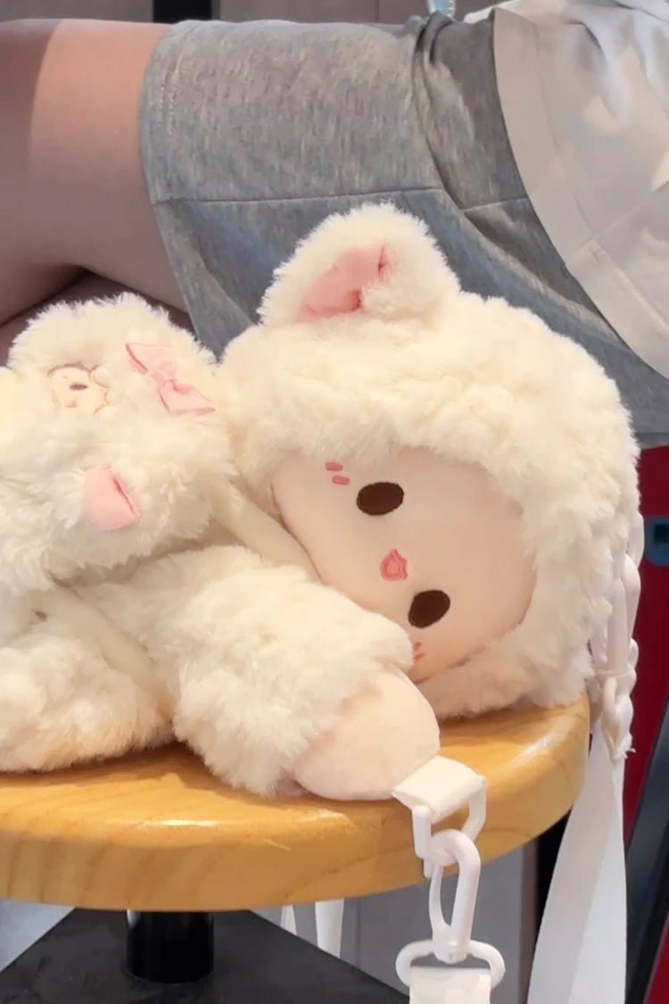 Lamb Plush Toy Backpack with Lying-Down Design