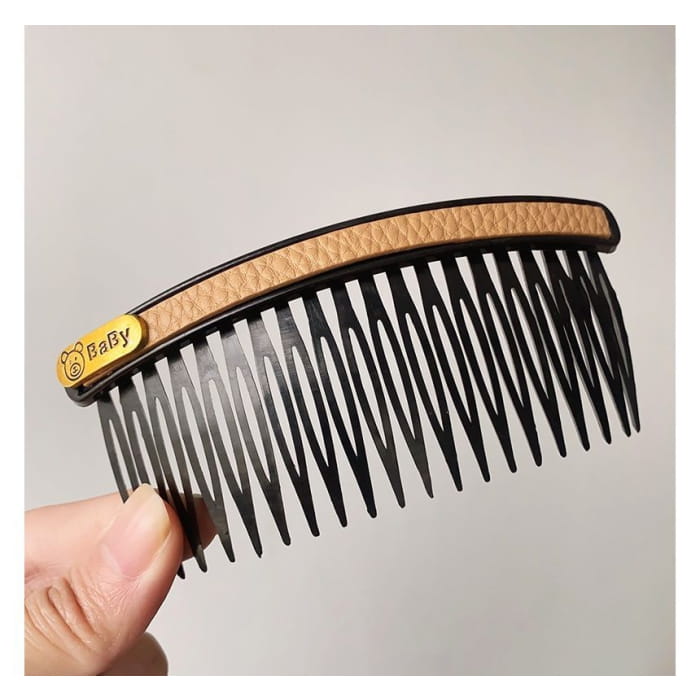 Faux Leather / Acrylic Hair Comb (Various Designs)