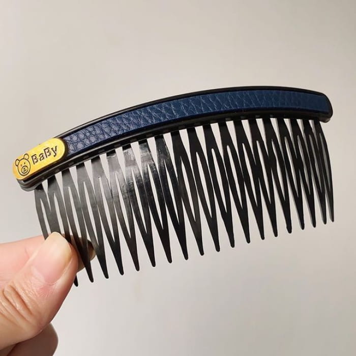 Faux Leather / Acrylic Hair Comb (Various Designs) - Dark