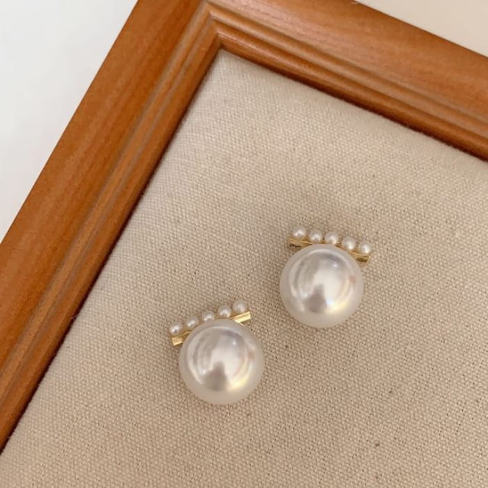 Faux Pearl Alloy Earring (various designs) - 1 Pair