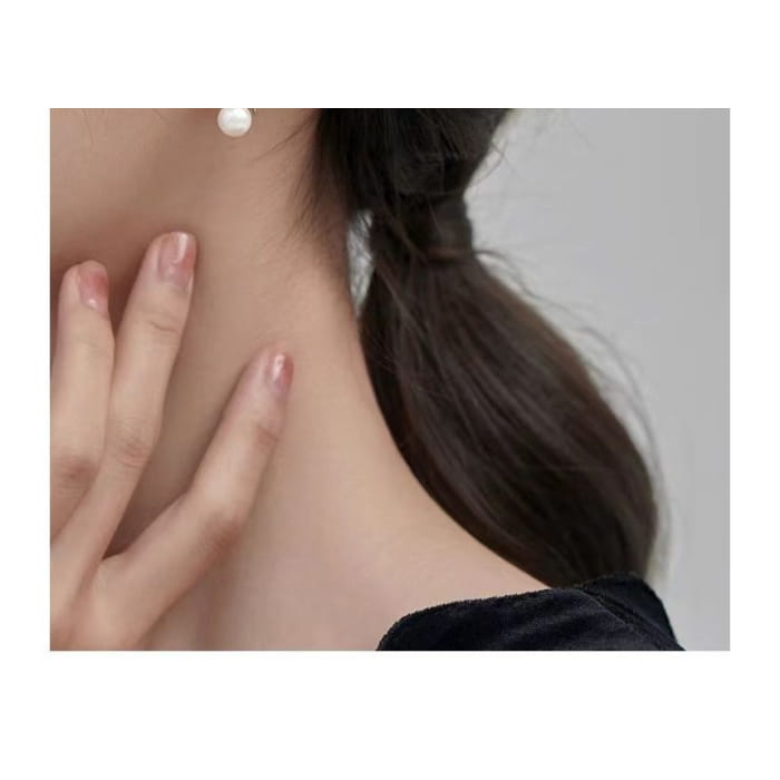 Faux Pearl Sterling Silver Drop Earring