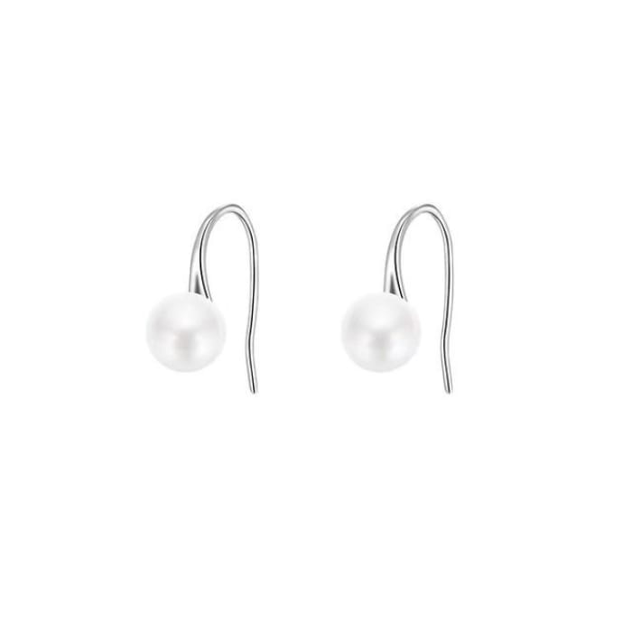 Faux Pearl Sterling Silver Drop Earring - Set of 2