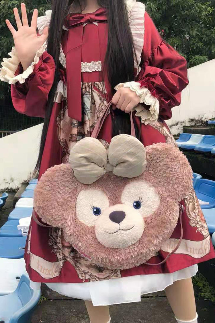 Sweet Lolita Backpack with Bear Face Design