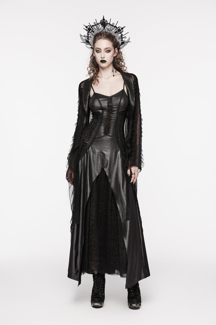 Off Shoulder Lace Lace-Up Slim Irregular Gothic Jsk Wedding Dress