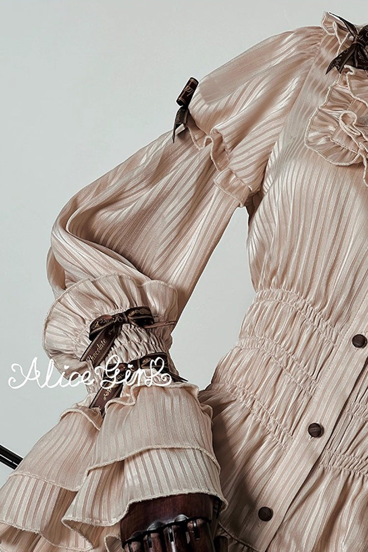 Round Collar Trumpet Sleeve Bow Sweet Lolita Blouse