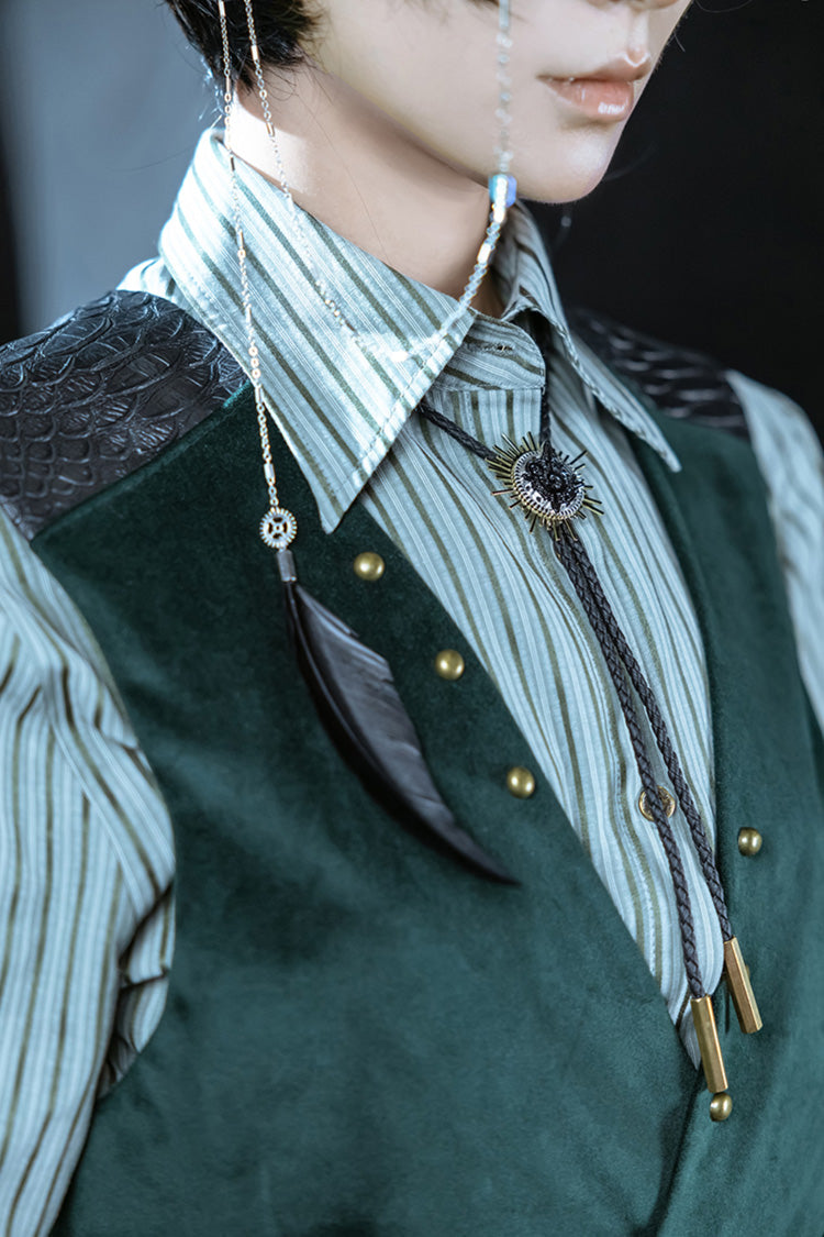 Emerald Double-Breasted Slim Ouji Prince Handsome Lolita Waistcoat
