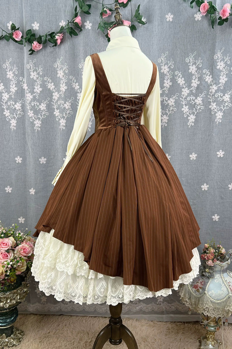 Printed Embroidered Bustier Jsk Dress - Dreamlike Realm