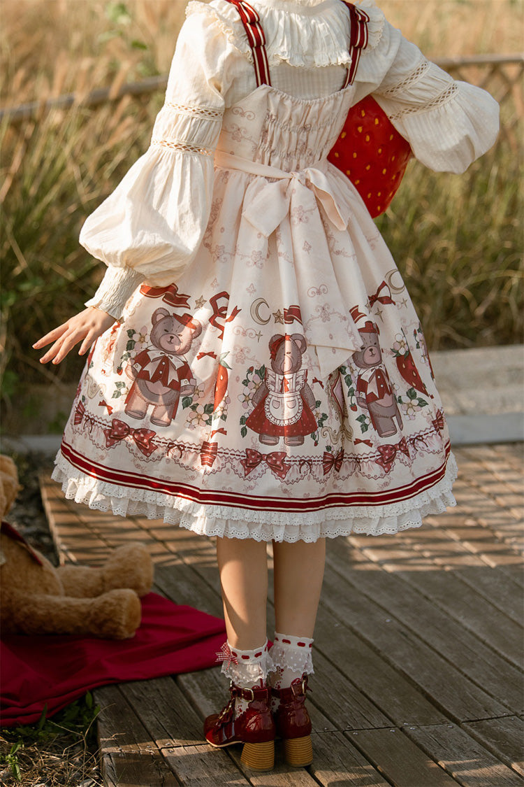 Sweet Princess Lolita JSK with Strawberry Print