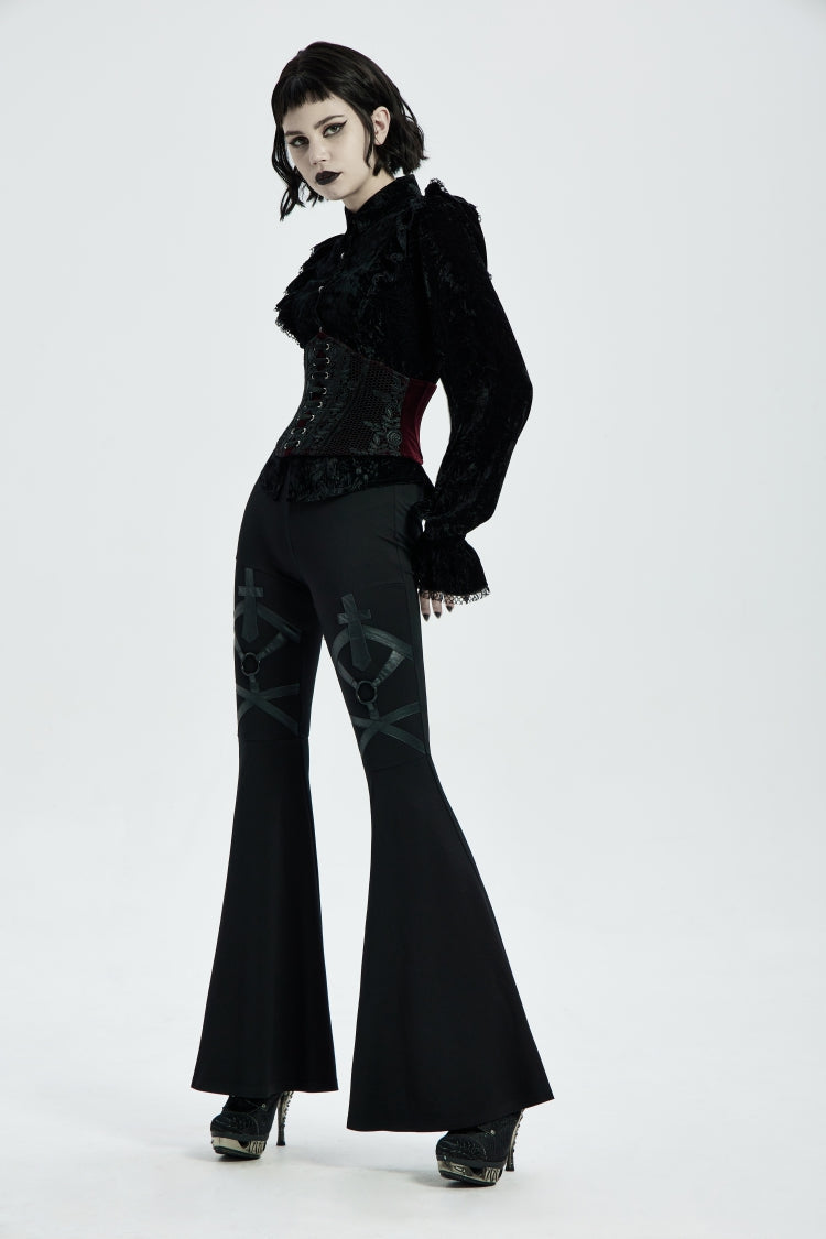 Crimson Jacquard Laced Slim Corset