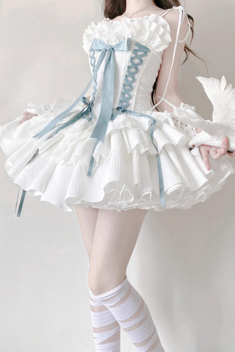 Multi-Layered Ruffle Corset Gothic Lolita JSK Dress