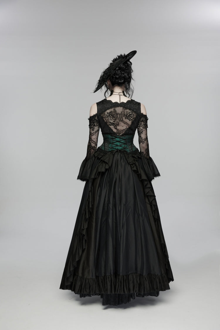 Gothic Corset with Tassels and Lace-Up