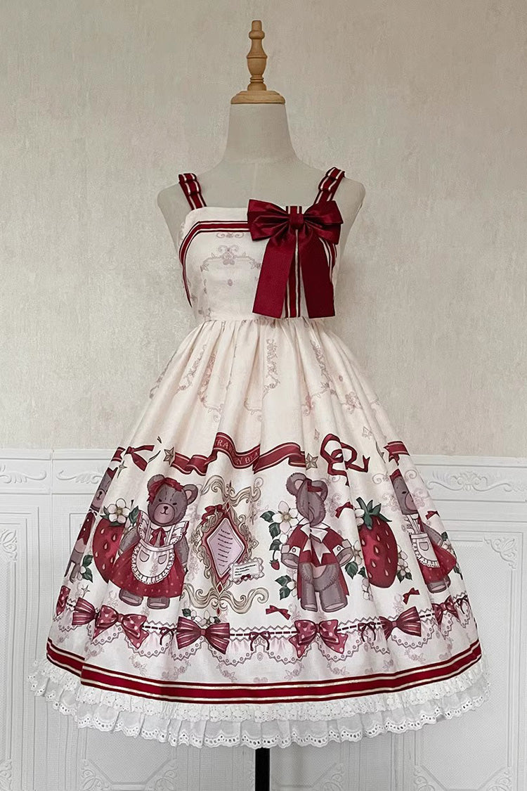 Sweet Princess Lolita JSK with Strawberry Print
