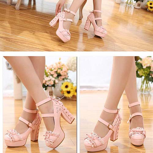 Princess Bow Lace Ballet Flats - Cute Lolita Footwear