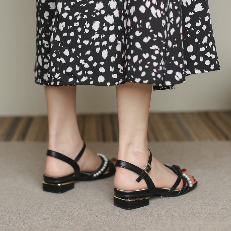 Pearl Chain Elegant Sandals