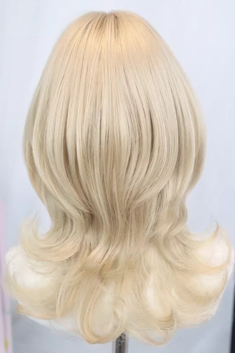 Flared Curls with Fine Fringe Sweet Lolita Hairpiece in Two Colors
