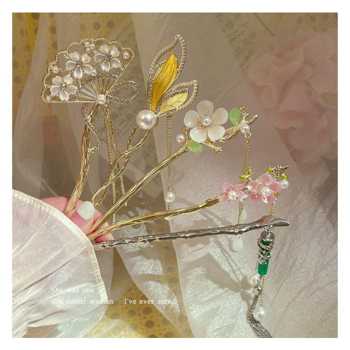 Floral Acrylic Alloy Hair Stick