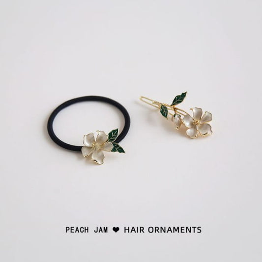 Floral Alloy Hair Tie / Clip (various designs)