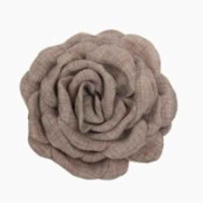 Floral Fabric Hair Claw - 5 - Khaki / One Size