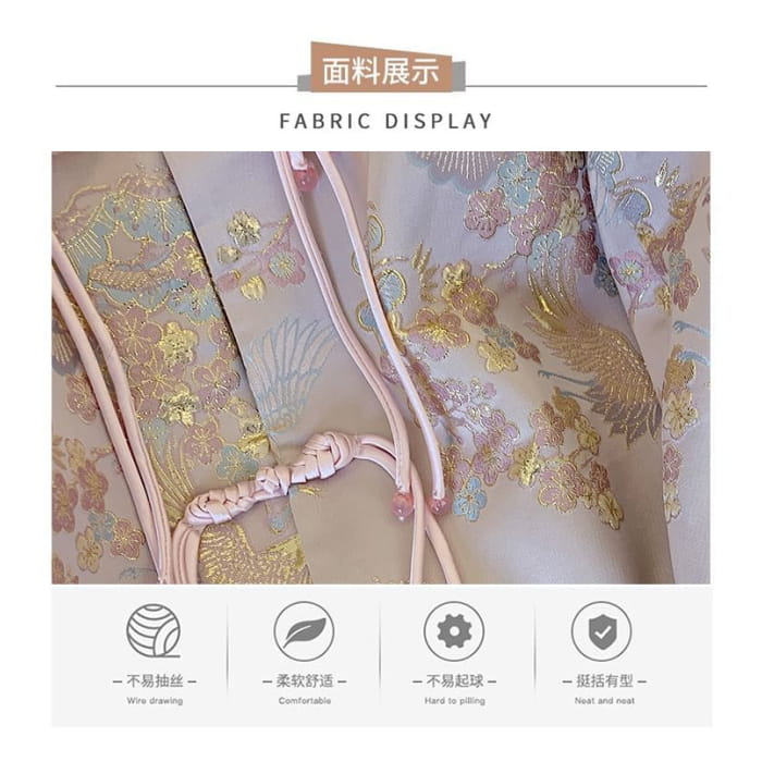 Floral Frog-Button Hanfu Jacket