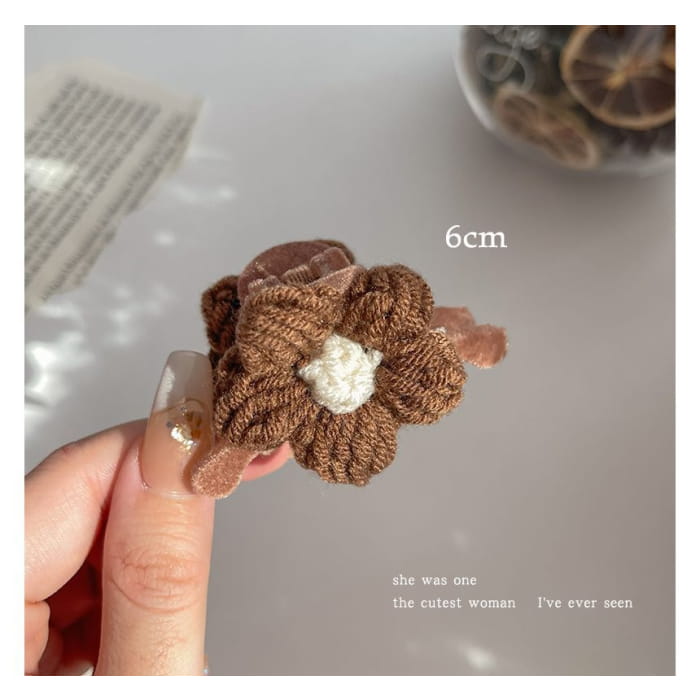 Floral Yarn Hair Clamp / Clip / Headband